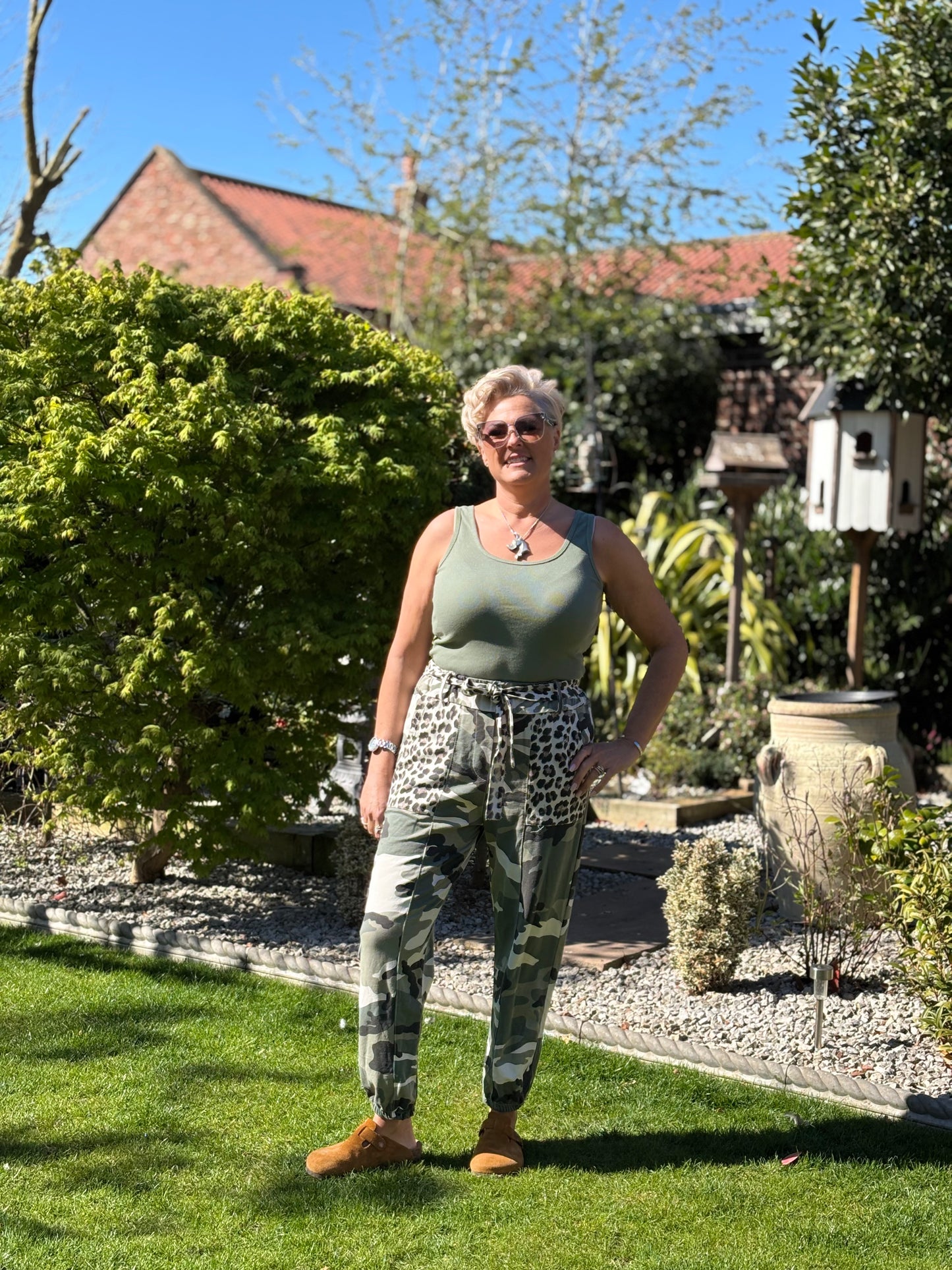 Combat / animal print casual Joggers -Soft Jersey Free Size